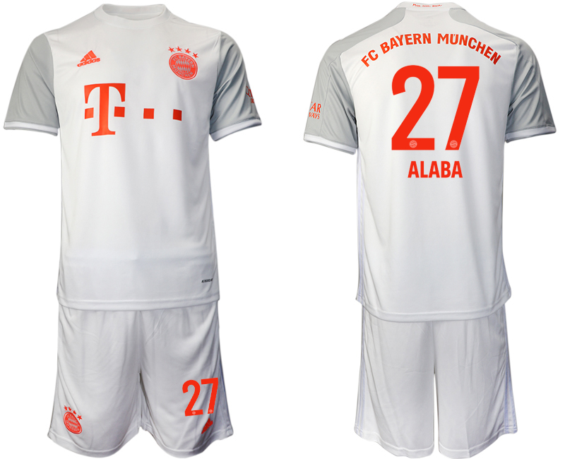 Men 2020-2021 club Bayern Munich away #27 white Soccer Jerseys->->Soccer Club Jersey